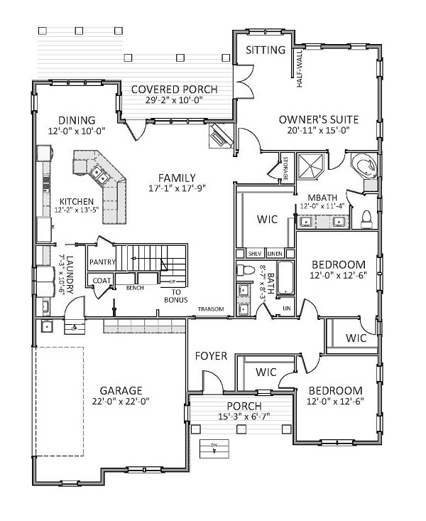 First Floor image of Harrison House Plan